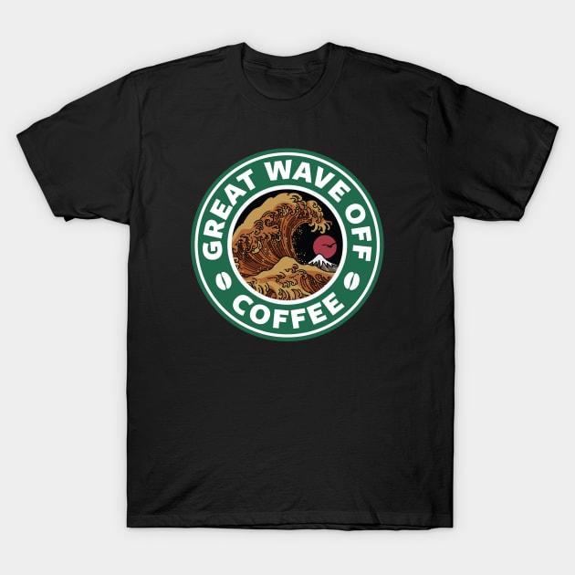 Great Wave Off Coffee T-Shirt by spacedowl